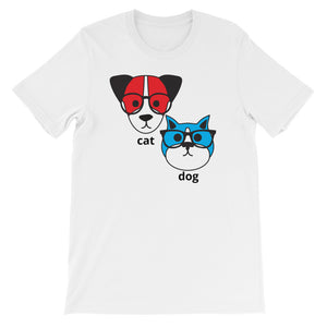 Open image in slideshow, Cat &amp; Dog Short-Sleeve Unisex T-Shirt

