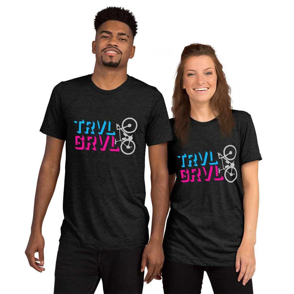 Travel Gravel (Dark Version) Short sleeve t-shirt